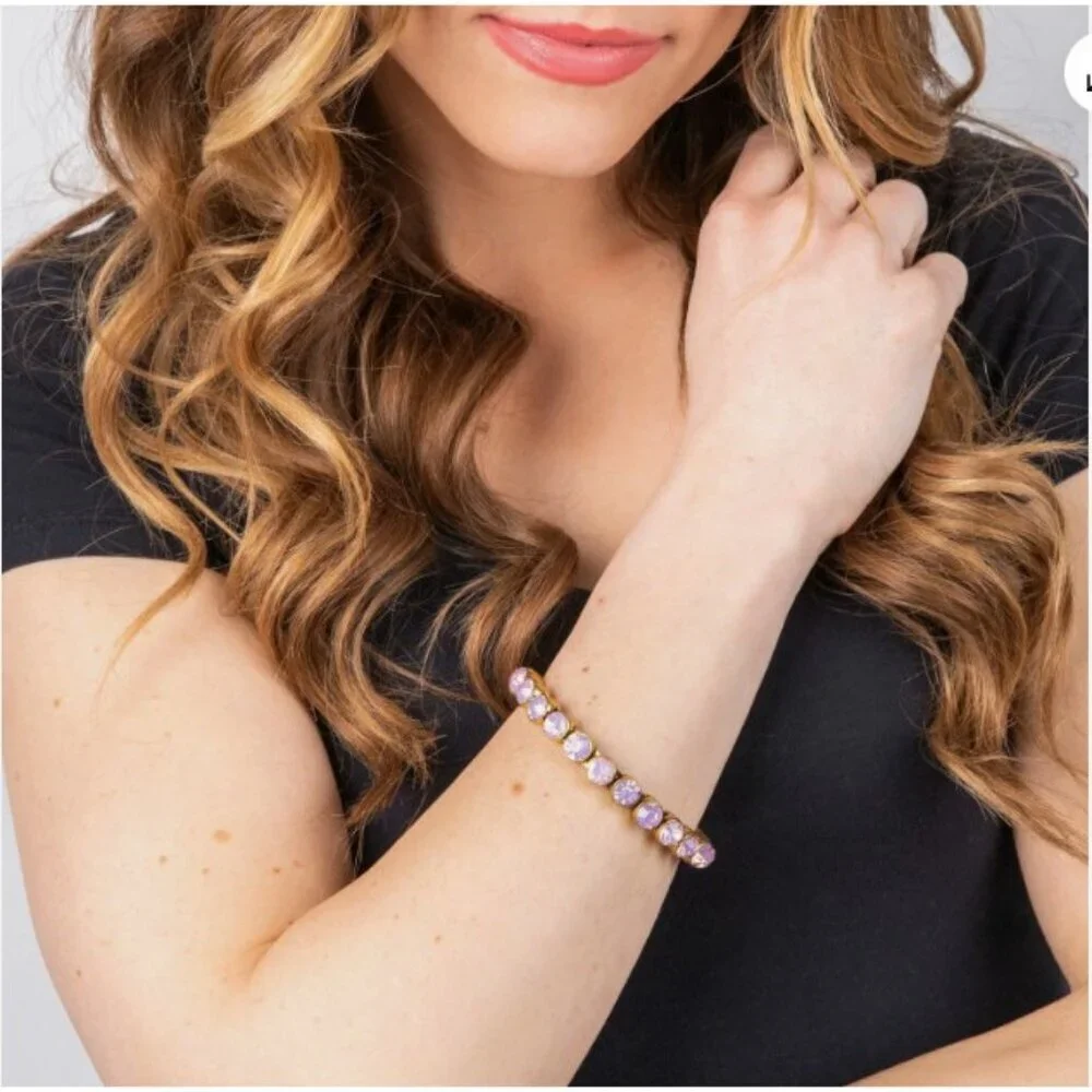 Plunder Broedrick Bracelet Gold Tone Pink Magnetic Bangle Jewelry Gift - Picture 2 of 6